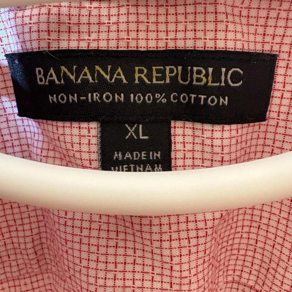 Banana Republic Mens Standard Fit Non-Iron‎ Cotton Dress Shirt Size XL